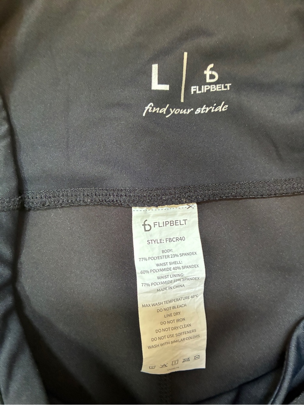 Flipbelt Running Leggings w/ Built-In Pockets & Storage - 7/8 Length, Like New - Picture 5 of 6